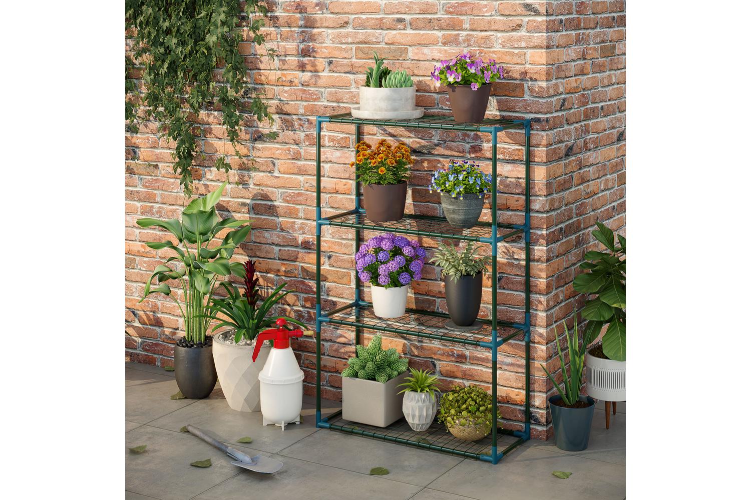 Outsunny Modern Plant Stand | Set of 2 | Green
