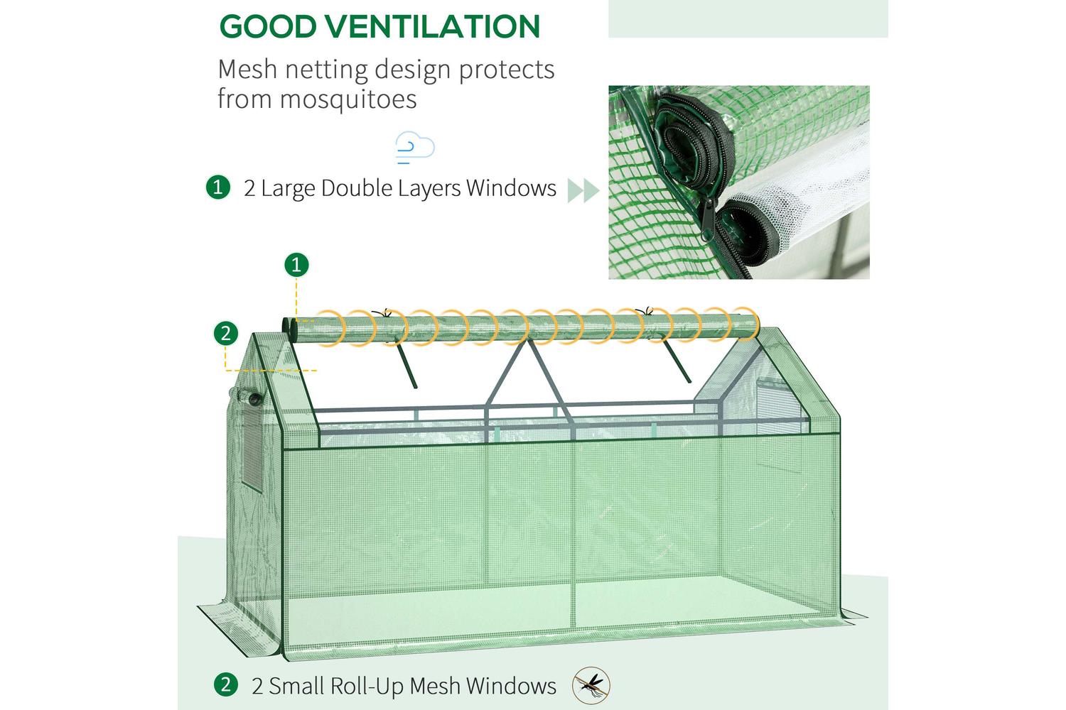 Outsunny Portable Mini Greenhouse | Green-4