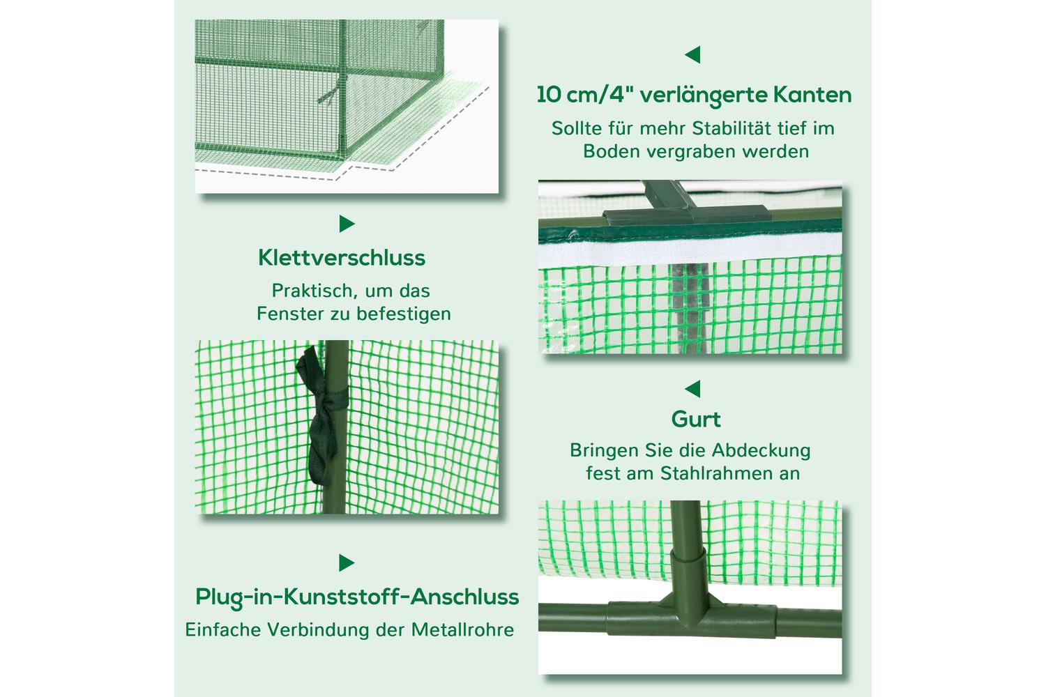Outsunny Portable Mini Greenhouse | Green-5