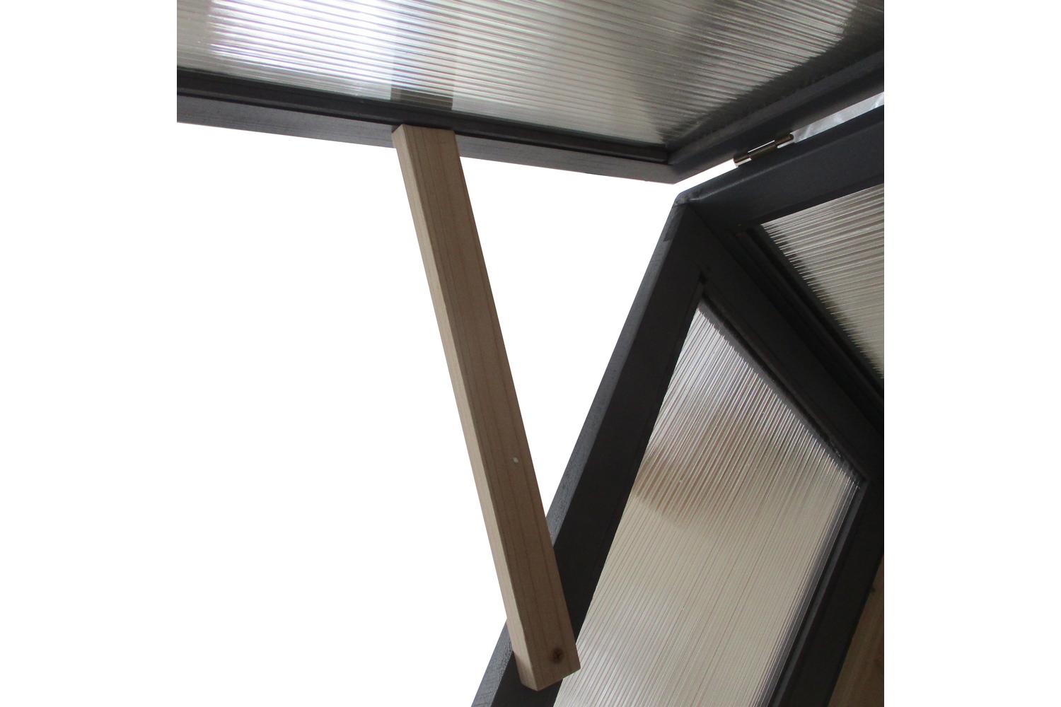 Outsunny Wood Cold Frame Greenhouse | Grey-7