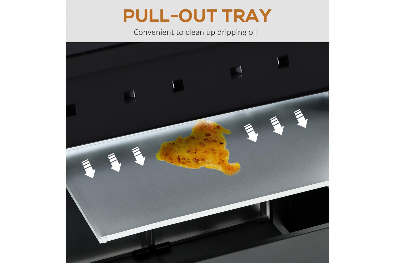 Outsunny Deluxe Gas Barbecue Grill | Black-7
