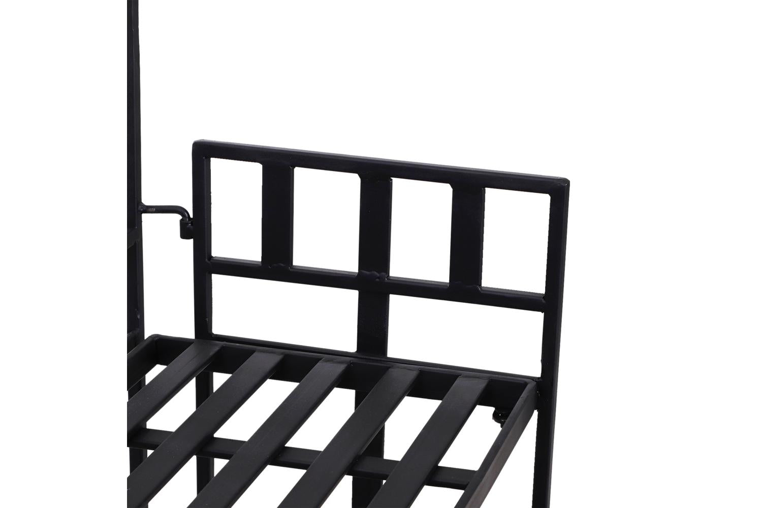 Outsunny Portable Retro 3-Tier Garden Plant Stand | Black-7