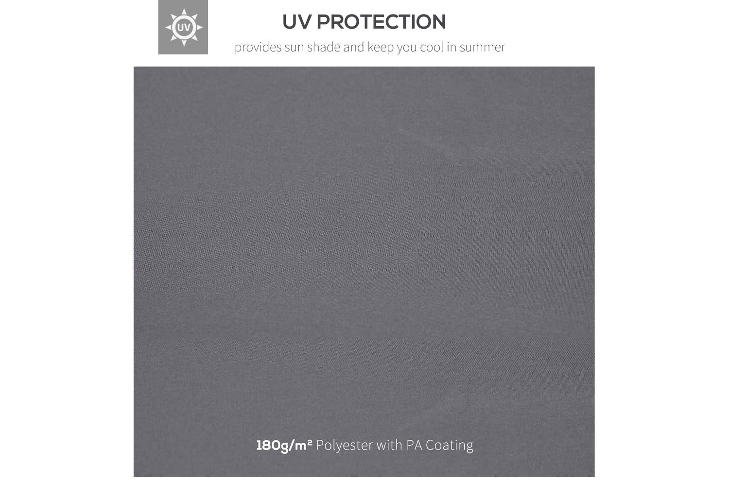 Outsunny Gazebo Top Cover Double Tier Canopy Replacement Pavilion Roof | Deep Grey-8