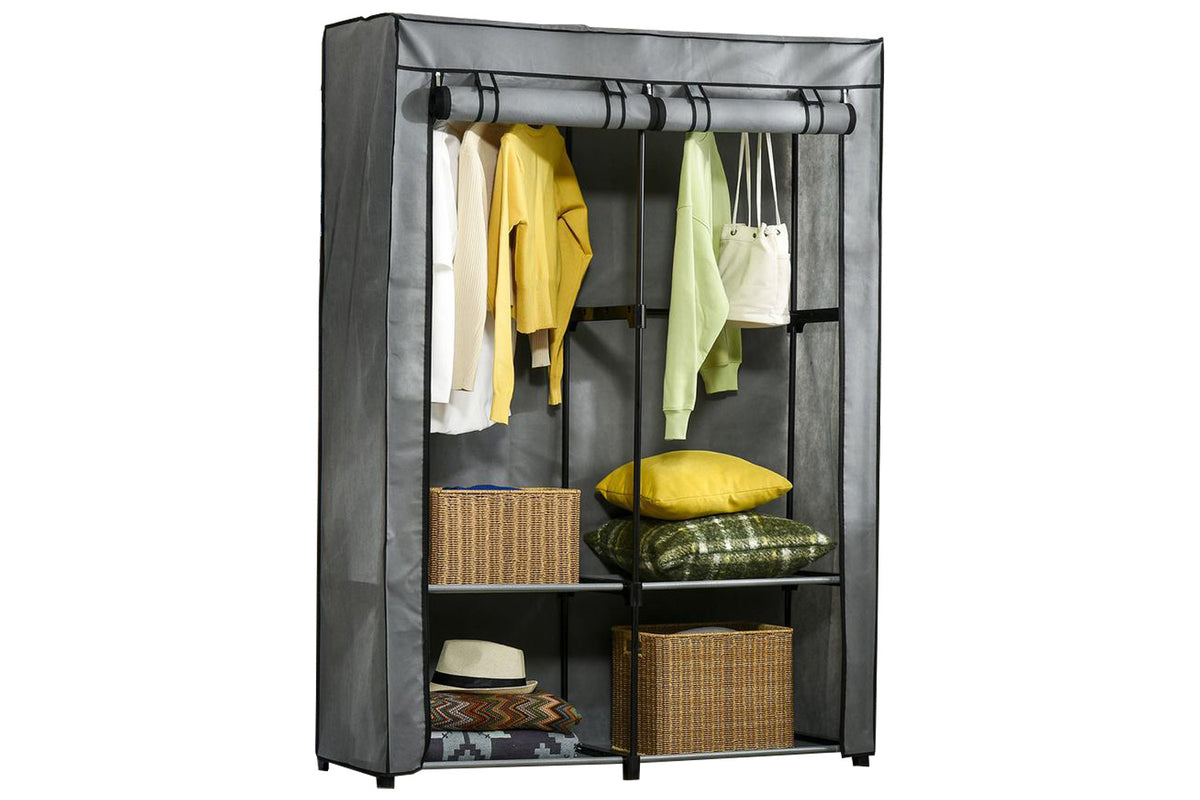 Homcom Portable Fabric Cabinet Wardrobe | Light/Grey