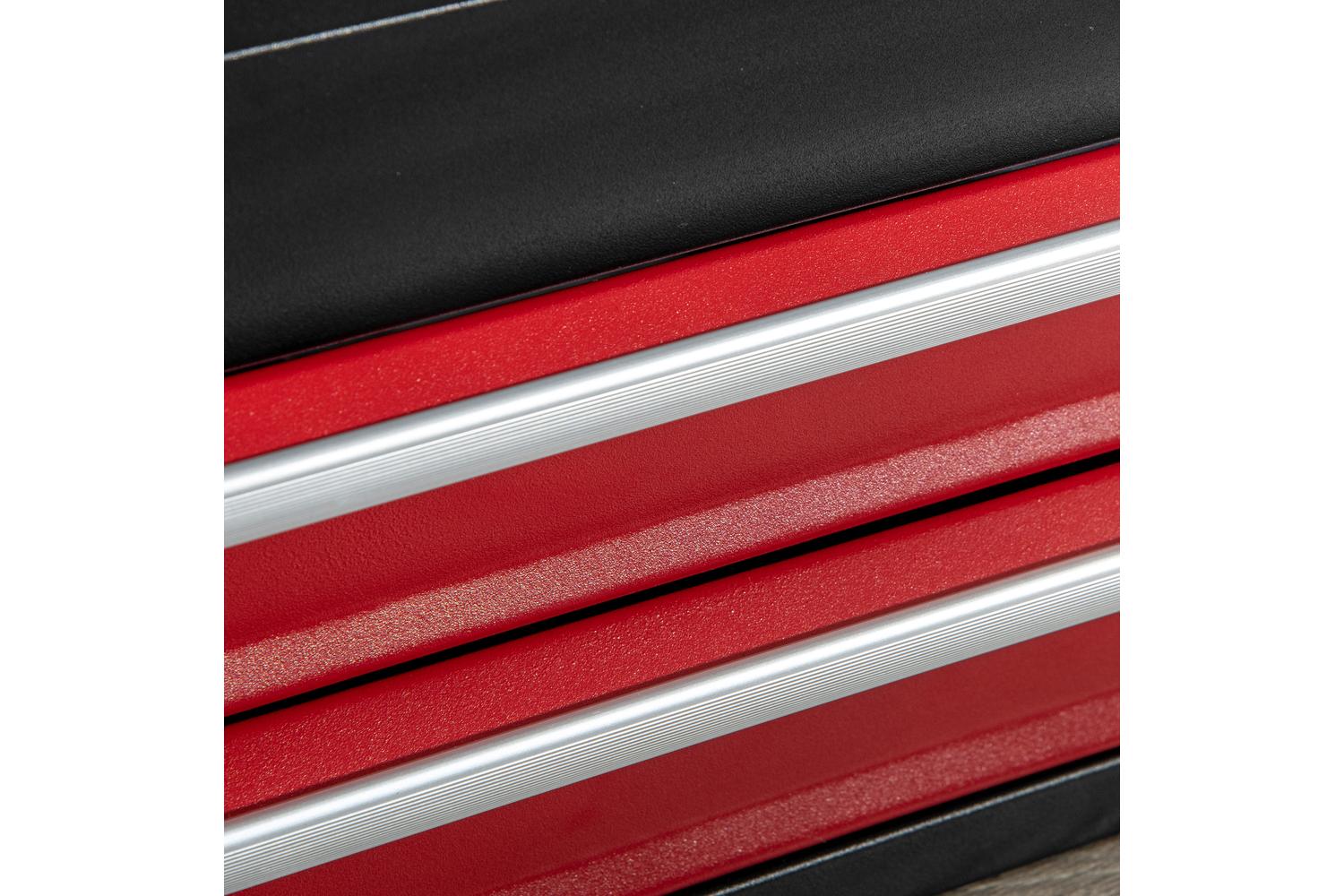 Durhand Lockable Tool Box with Ball Bearing | Black/Red-7