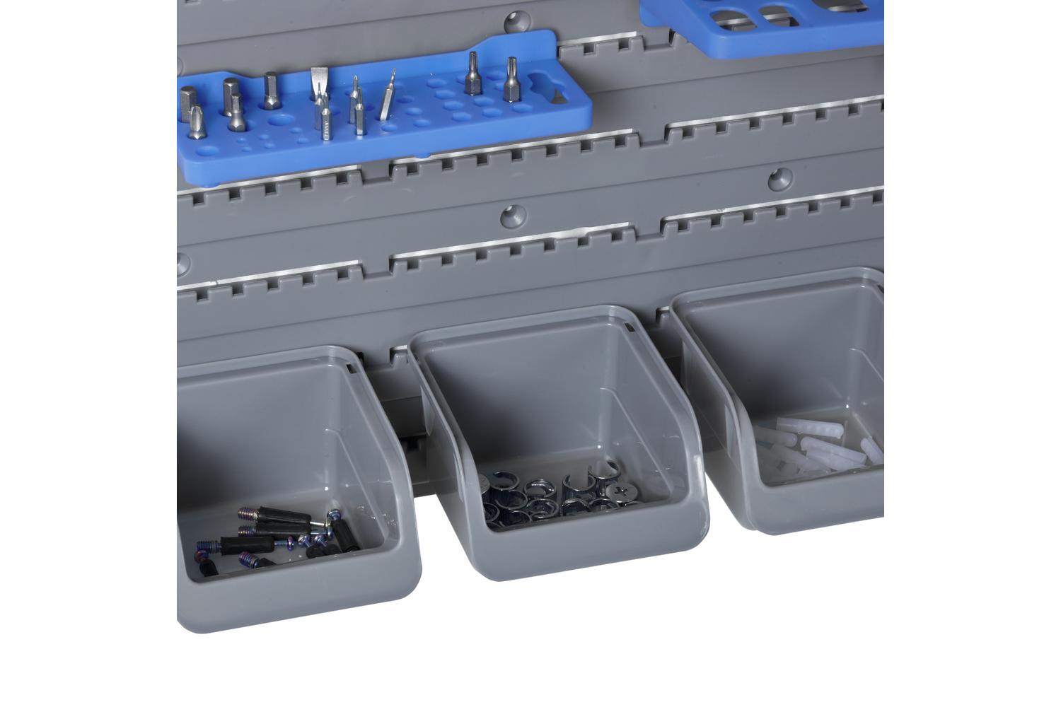 Durhand Wall Mounted Tool Organizer Rack Kit | Blue/Grey | 44 Pieces-6
