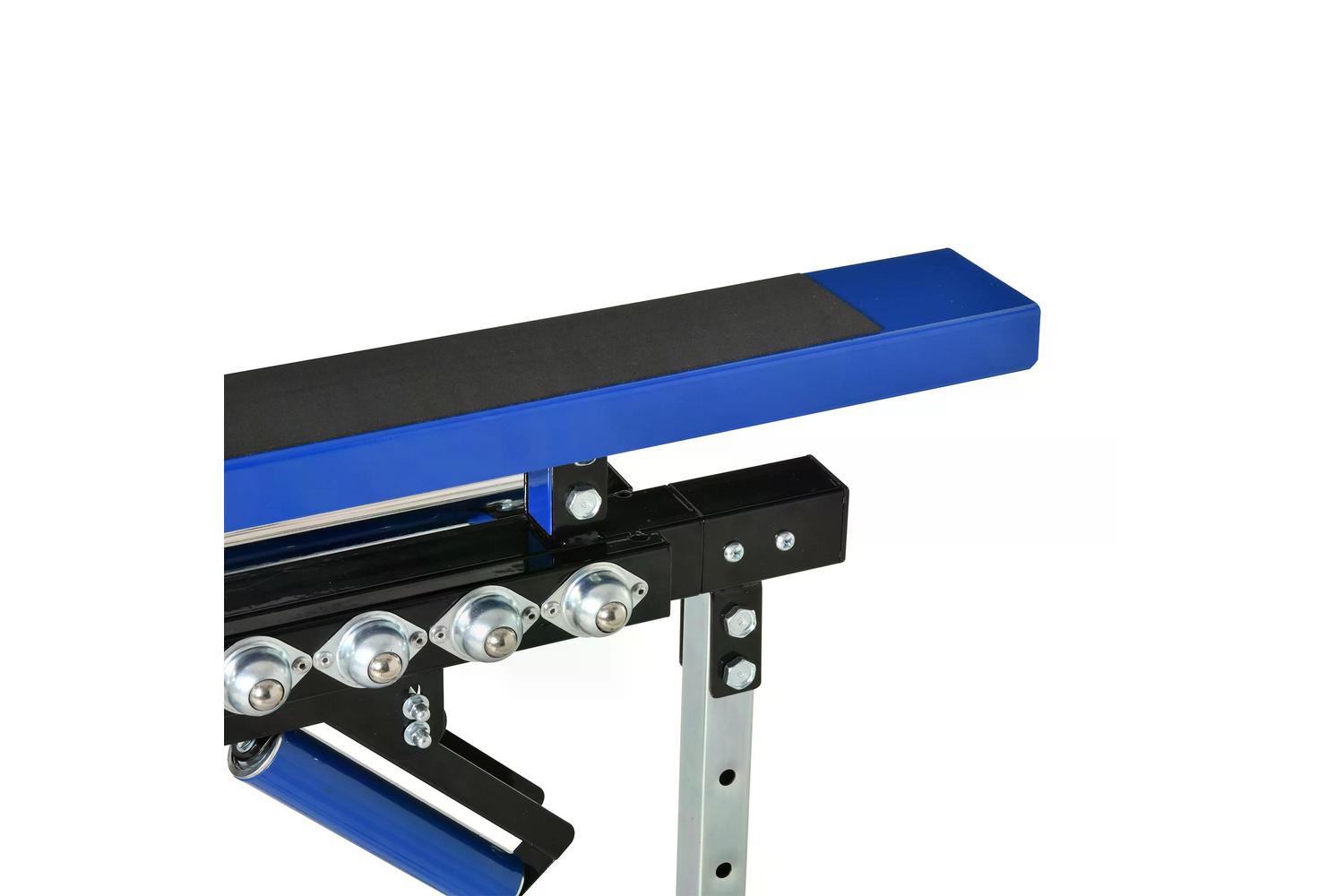 Homcom Multi-Function Workbench Ball Support Stand Roller Trestle | Blue/Black-6