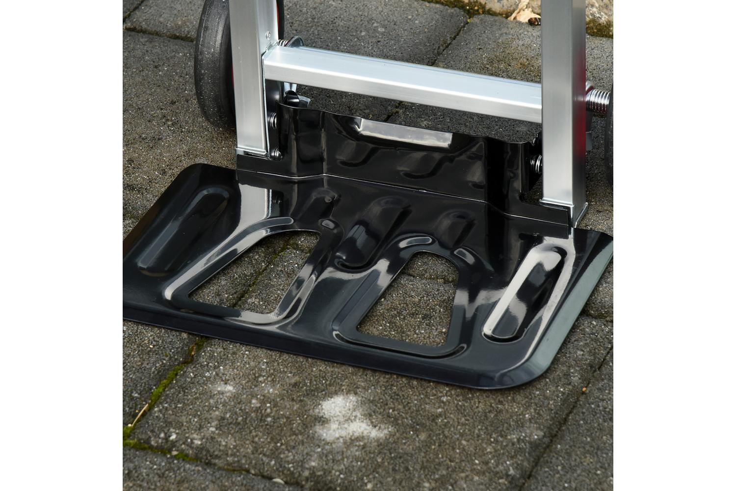 Durhand Heavy Duty Sack Truck Folding with Telescoping Handles | Black/Silver/Red-8