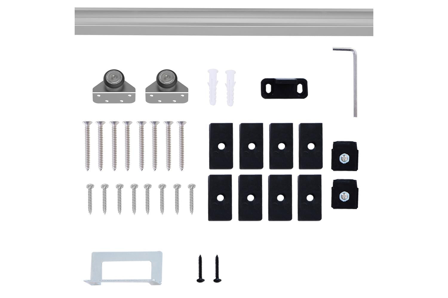Homcom Sliding Barn Door Kit Set | Siver