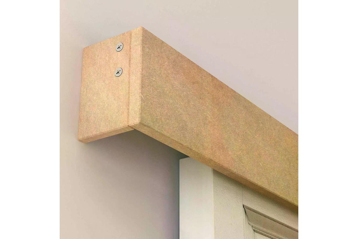 Homcom MDF Sliding Barn Door Track Kit | Brown-3