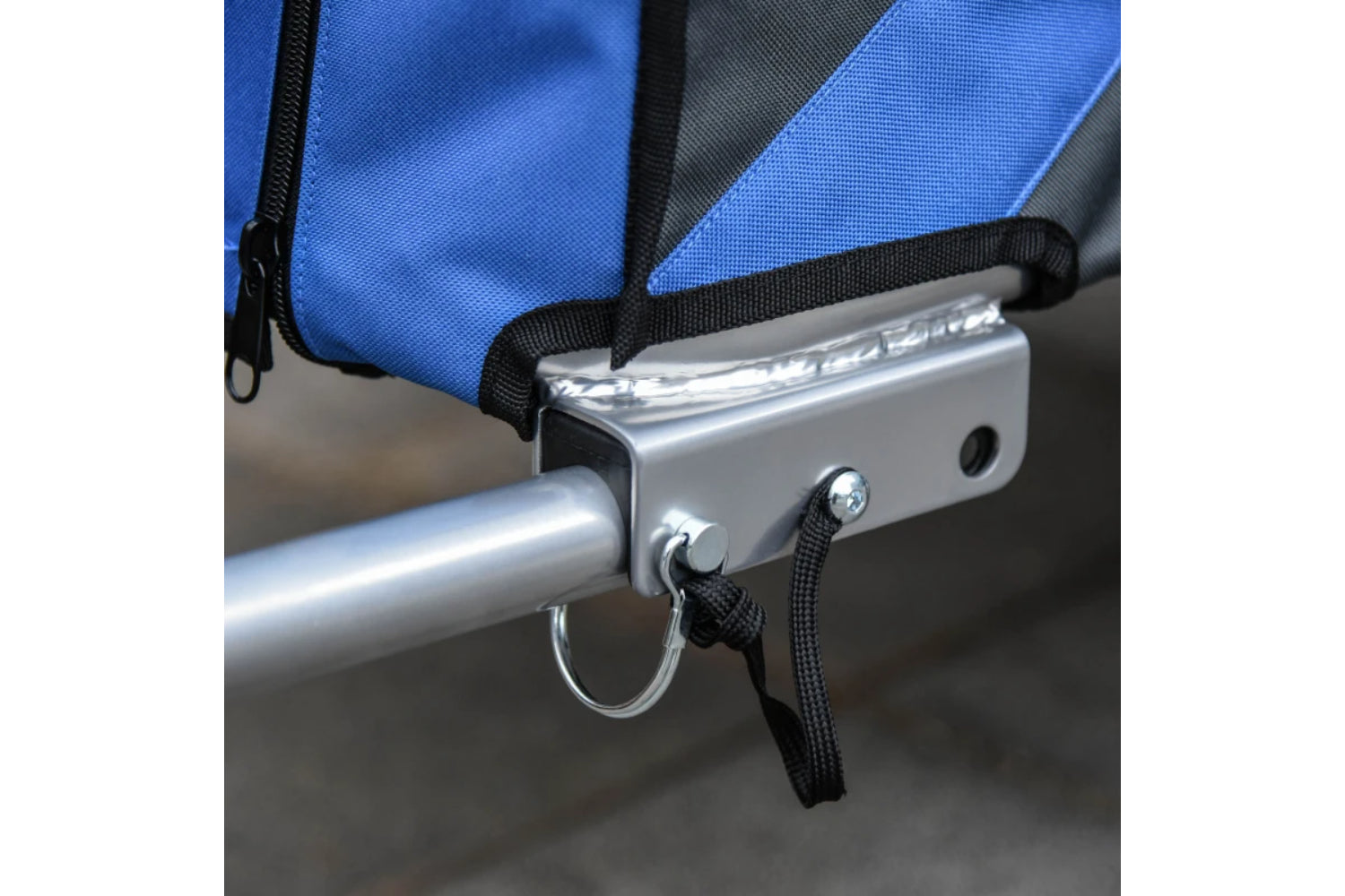 PawHut Dog Bike Trailer with Storage Bag | Grey/Blue-7