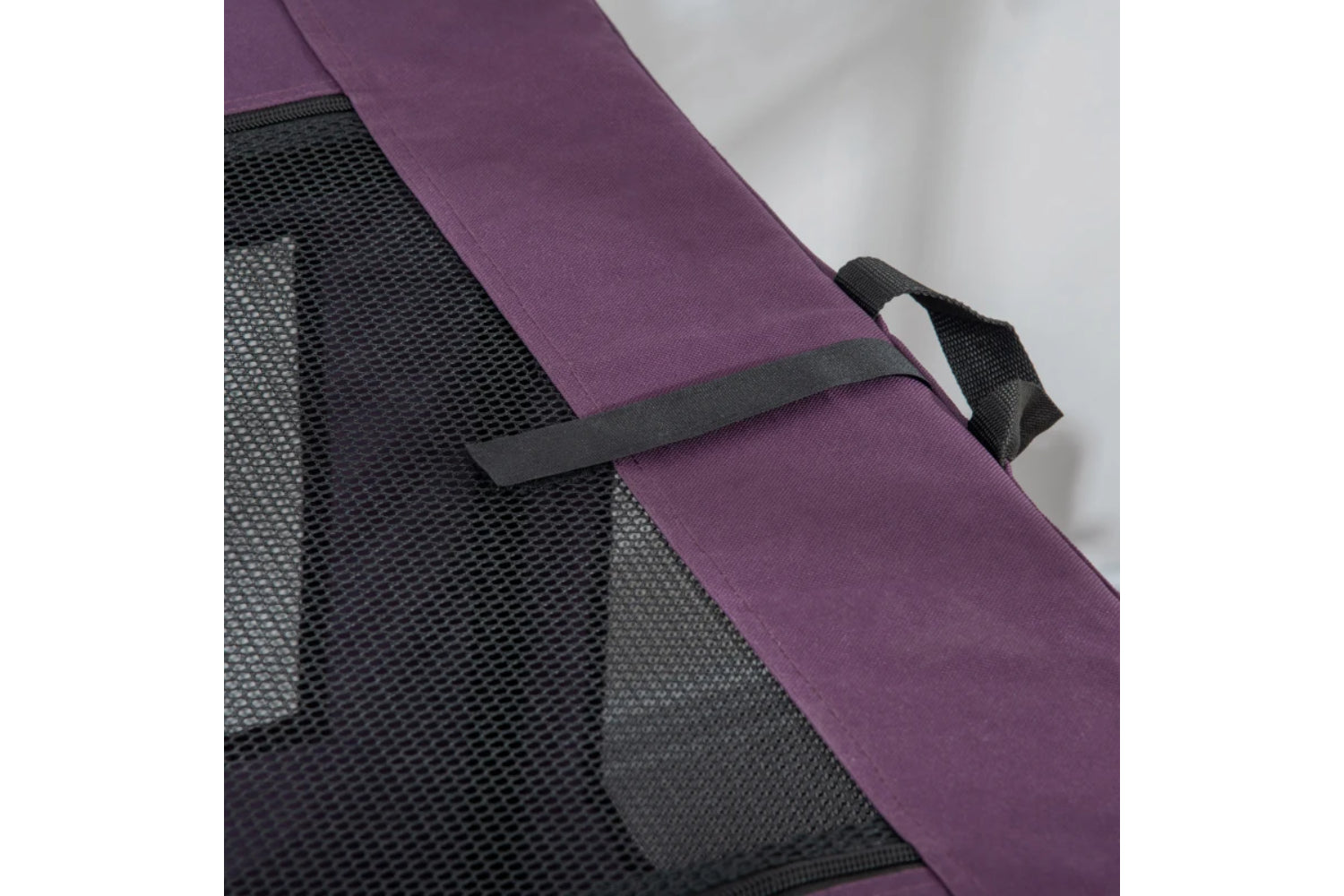 PawHut Folding Large Medium Fabric Dog Travel Crate | Purple/Black-4