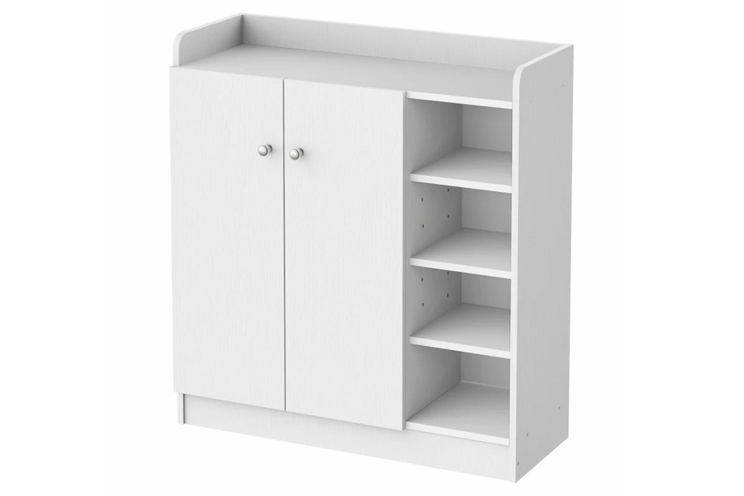 Homcom Two Doors Shoe Storage Cabinet with 4 Adjustable Shelves | White