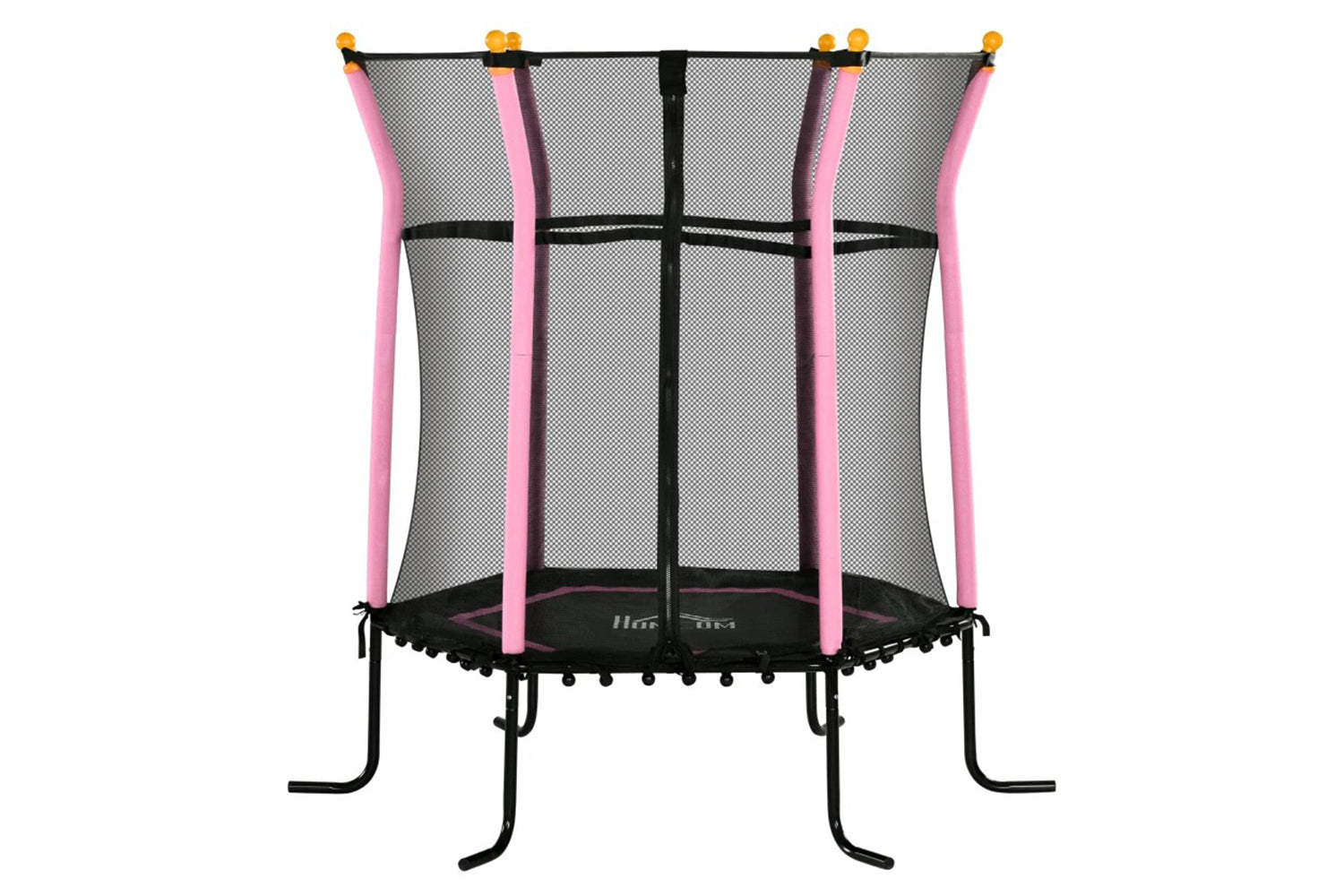 Homcom Childrens Mini Trampoline with Enclosure | 5ft | Pink