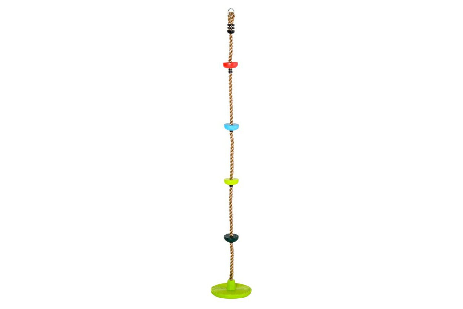 Homcom Kid Climbing Rope Disc Swings Seat Set with Platforms Outdoor Toys | Multicolour