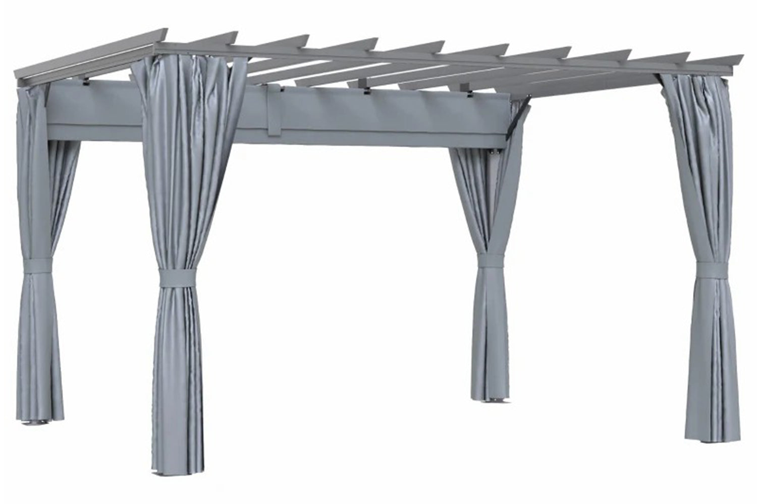 Outsunny Outdoor Retractable Garden Pergola Gazebo | Dark Grey