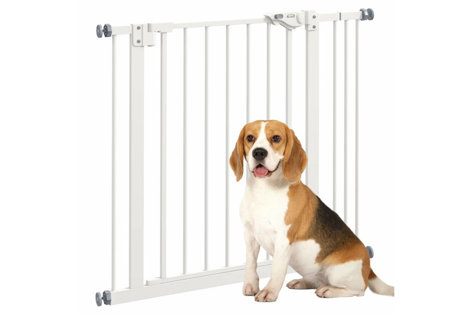 PawHut Extendable Dog Gate | White