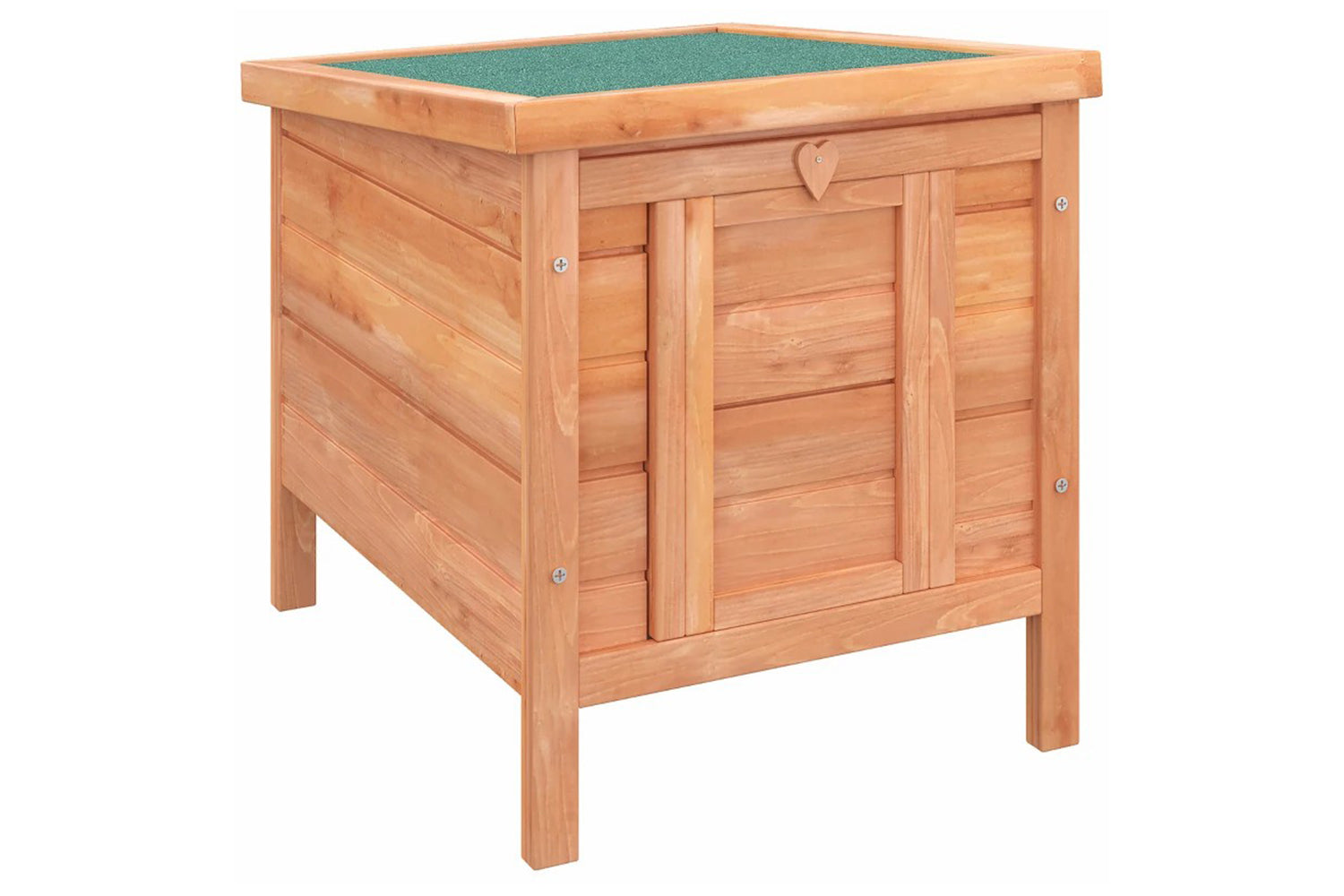 PawHut Wooden Rabbit Hutch | Natural Wood/Green