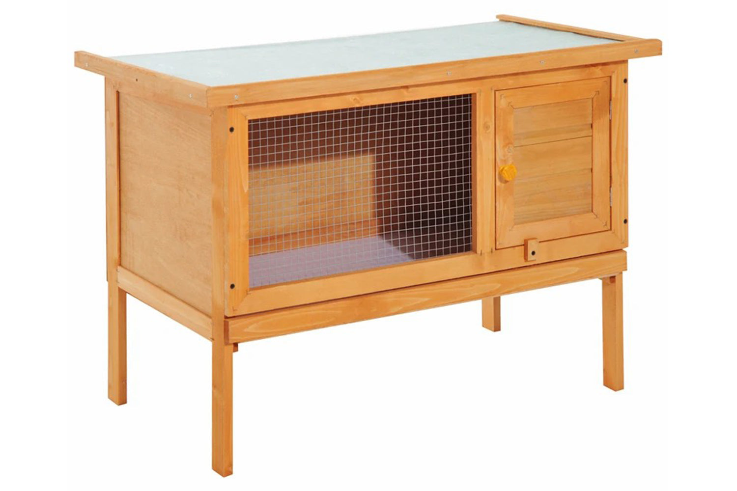 PawHut Rabbit Hutch | Natural Wood