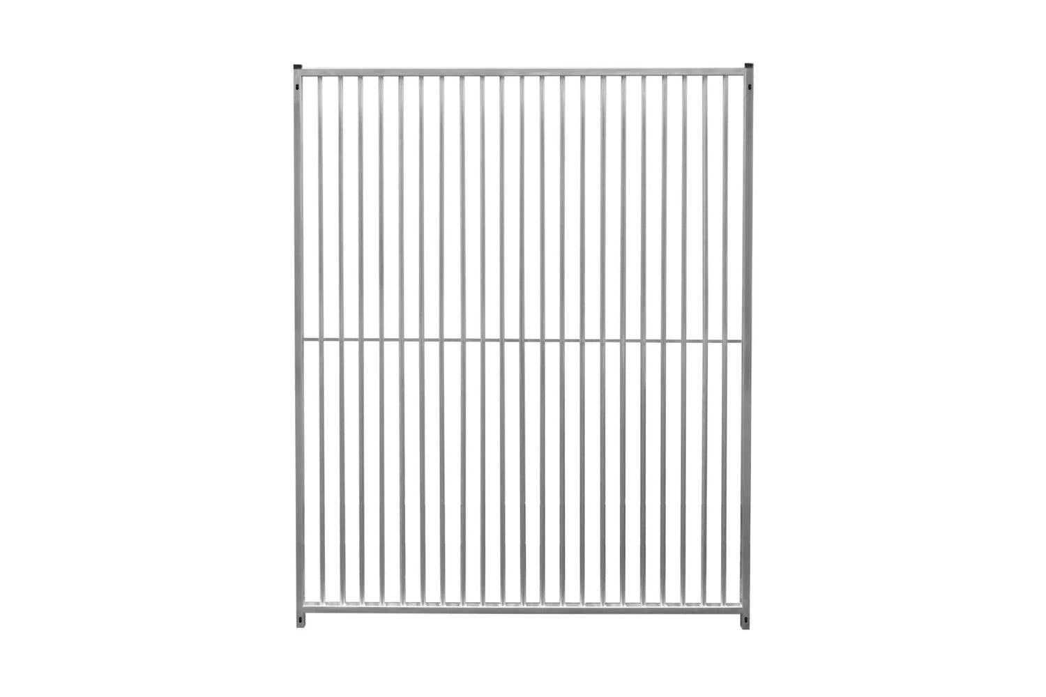 Monstershop 5cm Bar Spacing Dog Run Panel with Ground Fixing Brackets | Silver-2