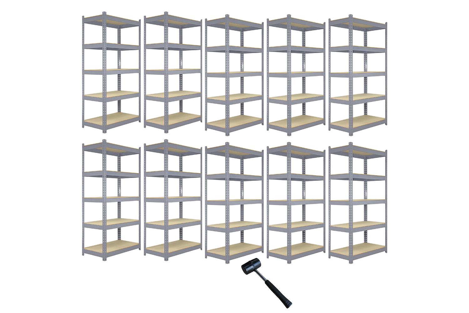 Monstershop 10 x Q-Rax Metal Racking Units | Grey