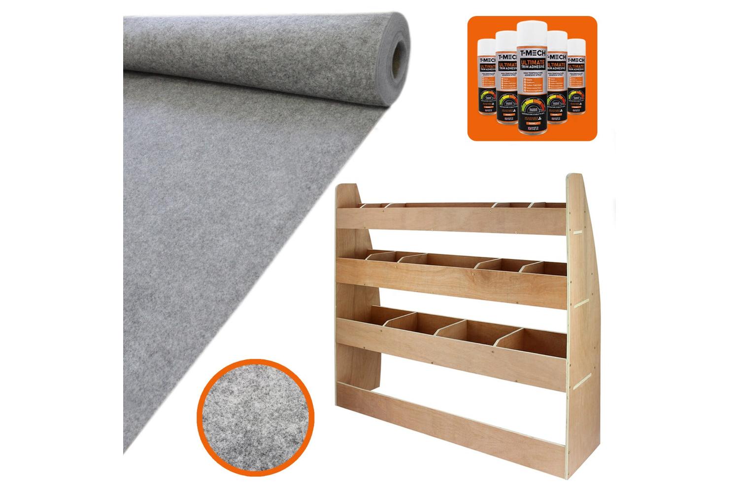 Monstershop 11sqm Van Lining Glue & Citroen Berlingo Rack-2
