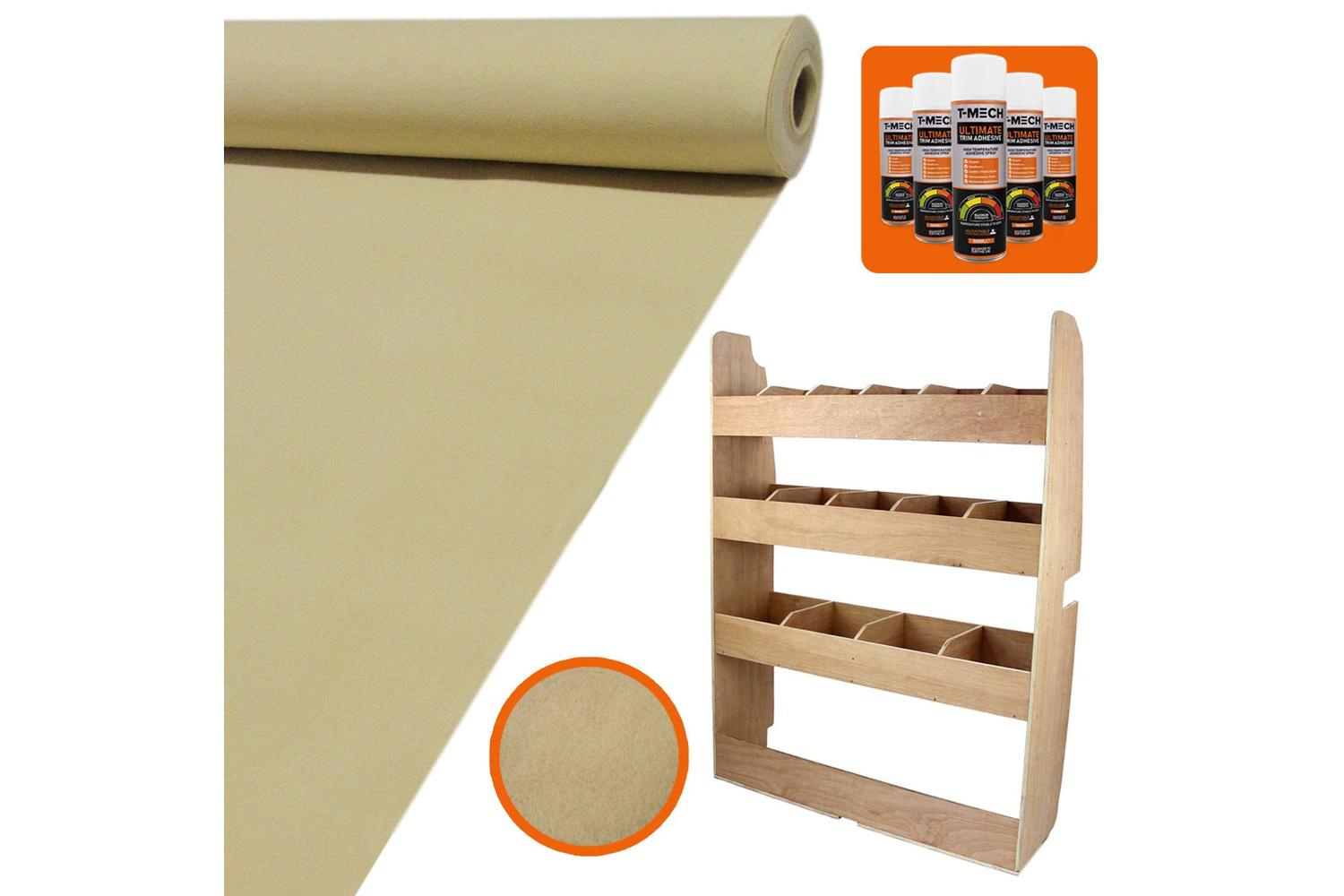 Monstershop 11sqm Van Lining & Ford Transit SWB Van Racking Unit-2