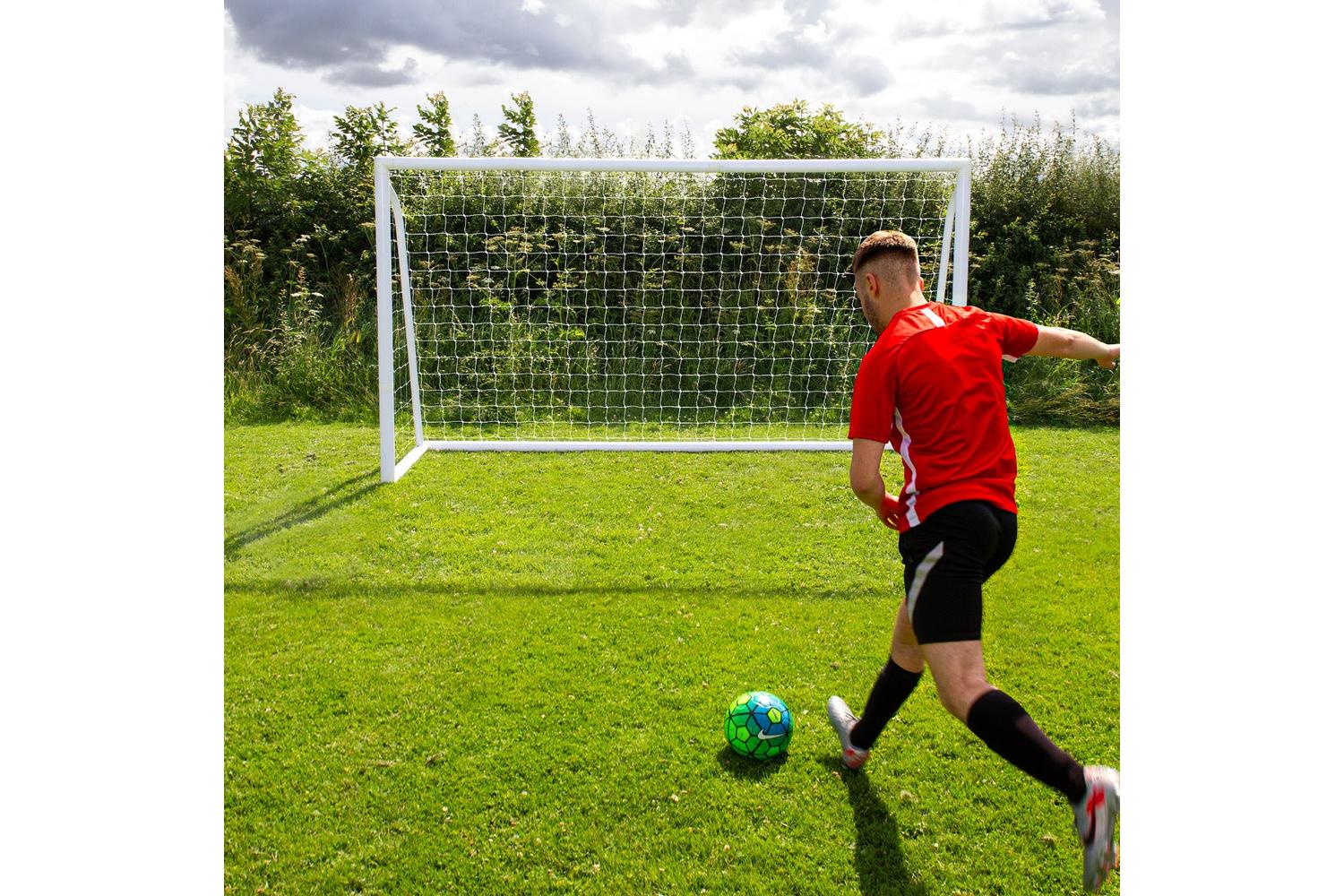 Monstershop 12 x 6ft Football Goal Carry Case and Target Sheet | White-2