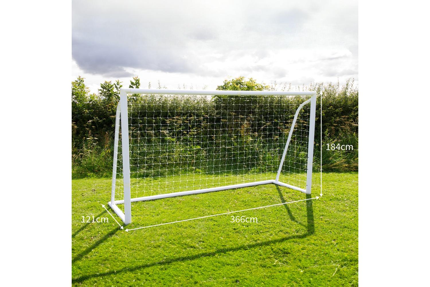Monstershop 12 x 6ft Football Goal Carry Case and Target Sheet | White-3