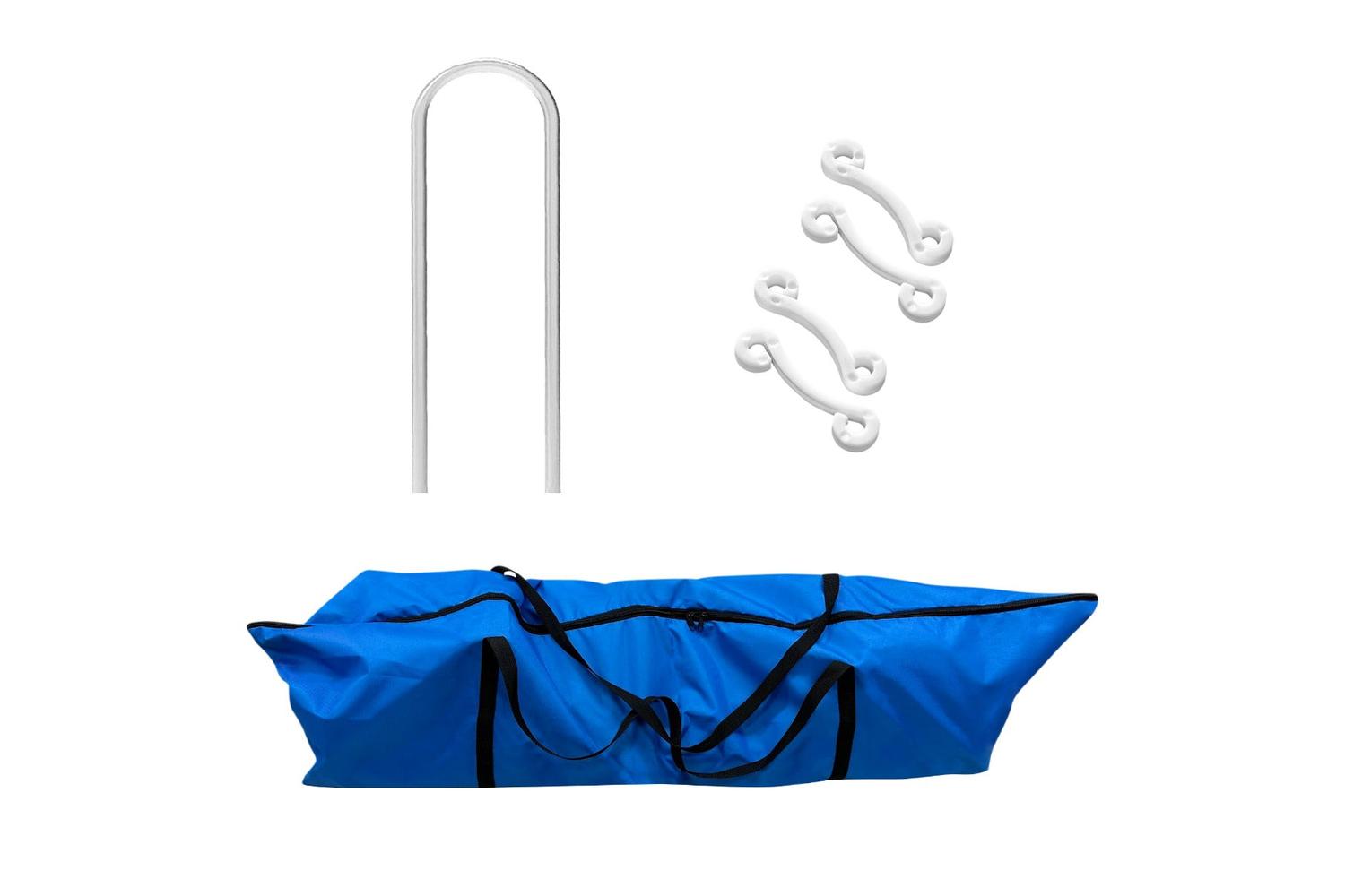 Monstershop 12 x 6ft Football Goal Carry Case and Target Sheet | White-4