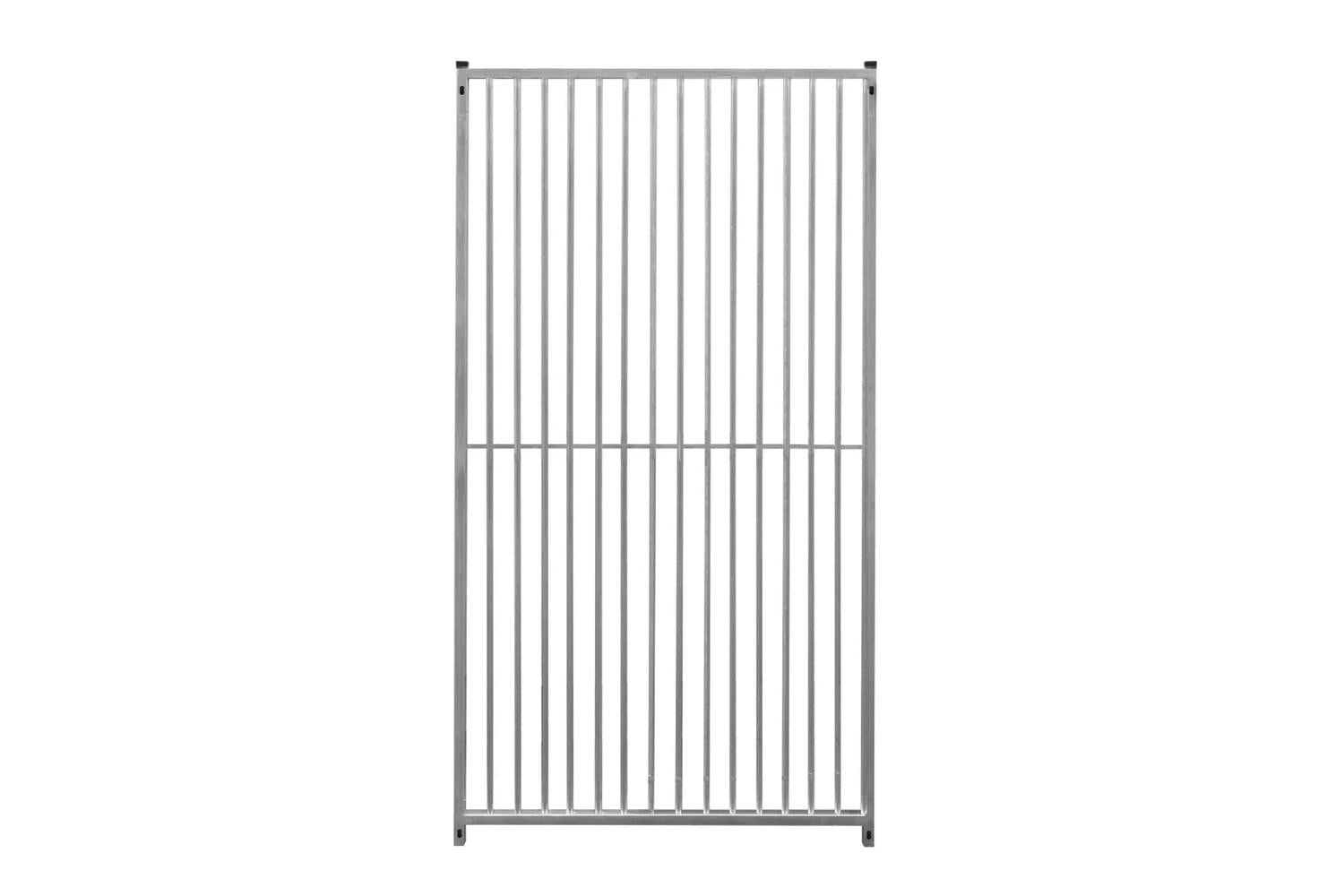 Monstershop 5cm Bar Spacing Dog Run Panel with Ground Fixing Bracket | Silver-2