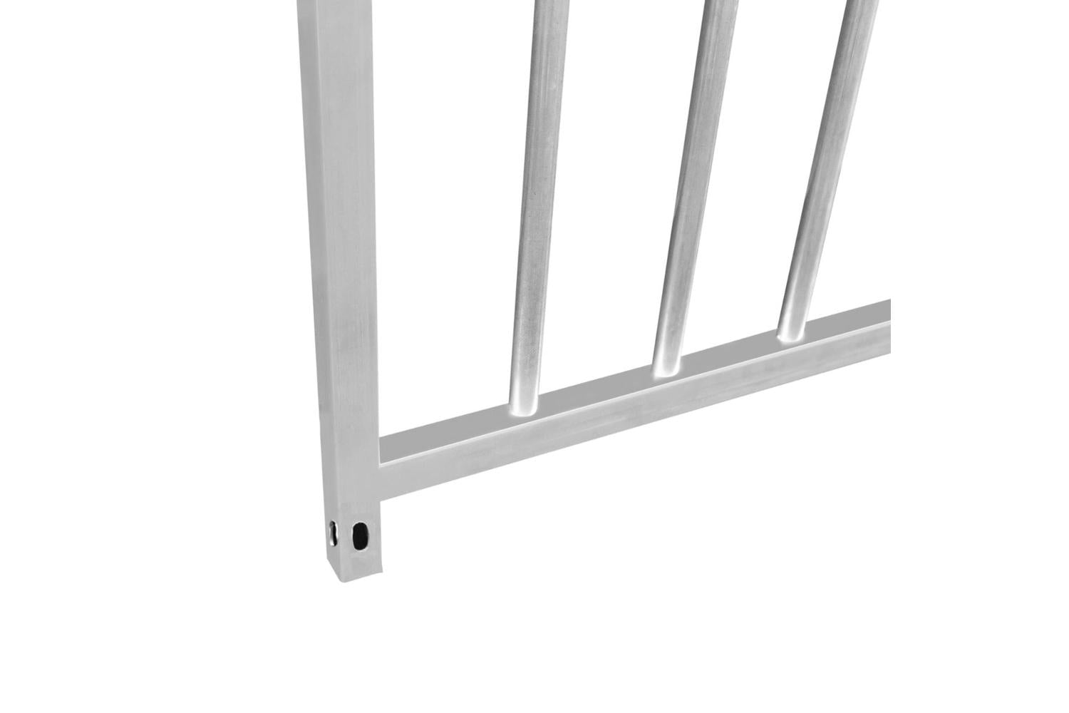 Monstershop 5cm Bar Spacing Dog Run Panel with Ground Fixing Bracket | Silver-10