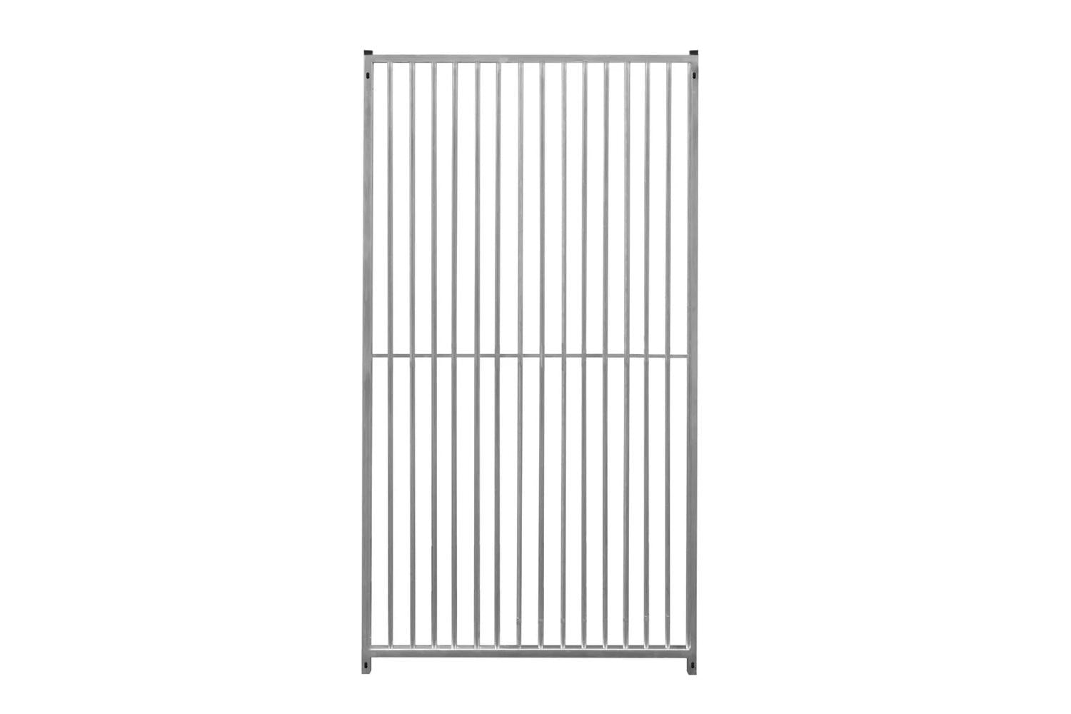 Monstershop 8cm Bar Spacing Dog Run Panel with Ground Fixing Brackets | Silver