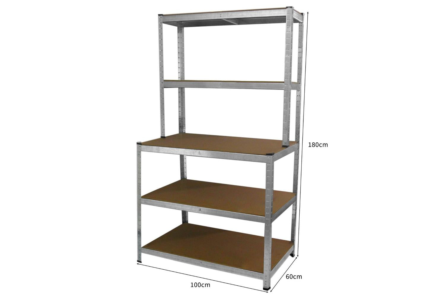 Monstershop 2 x 90cm Workbench Shelving Unit and Mallet-8