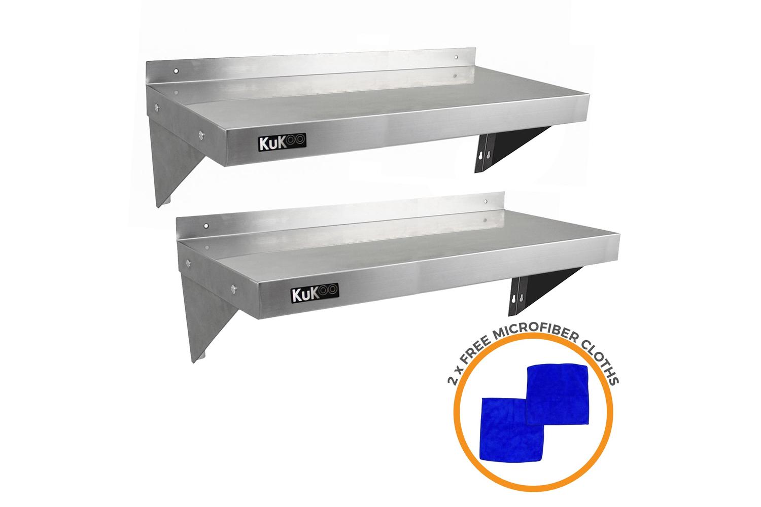 Monstershop 2 x Kukoo Stainless Steel Shelves-6