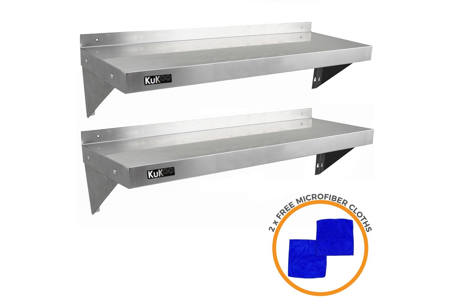 Monstershop 2 x Kukoo Stainless Steel Shelves-6
