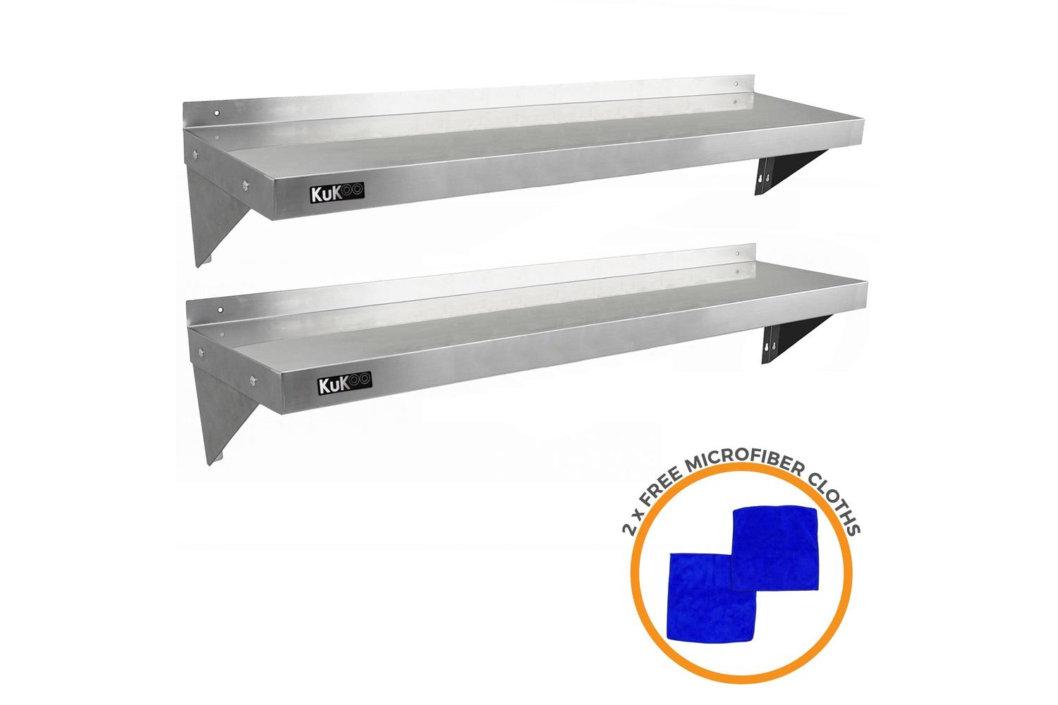 Monstershop 2 x Kukoo Stainless Steel Shelves-2