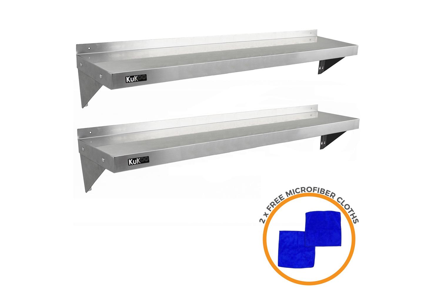 Monstershop 2 x Kukoo Stainless Steel Shelves-2
