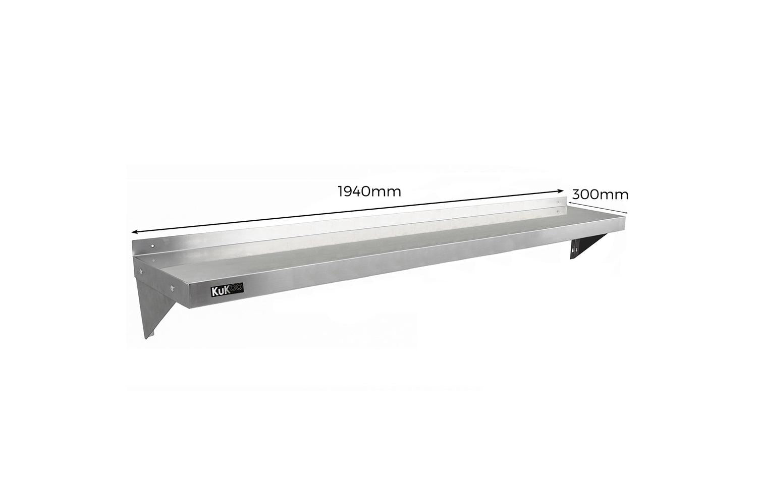 Monstershop 2 x Kukoo Stainless Steel Shelves-3