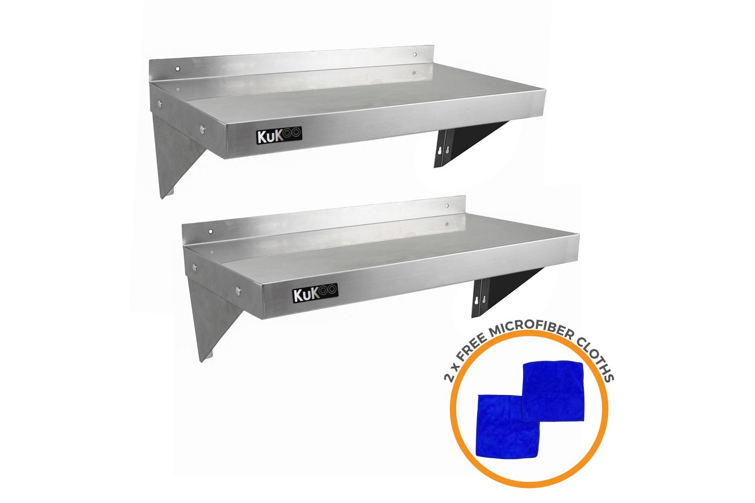 Monstershop 2 x Kukoo Stainless Steel Shelves-2
