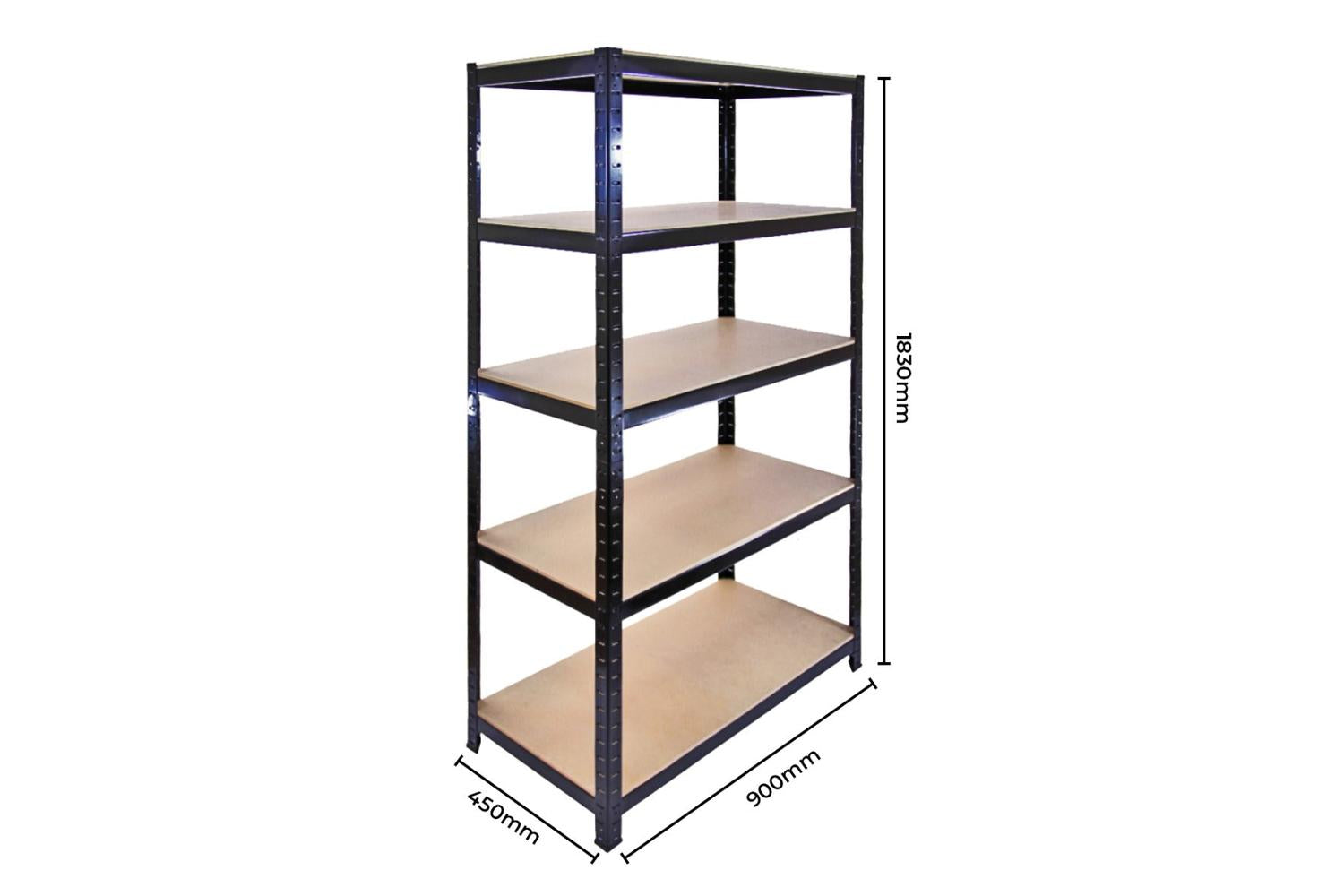 Monstershop 3 X 90cm T-Rax Metal Racking Units  & Workbench | Black-3
