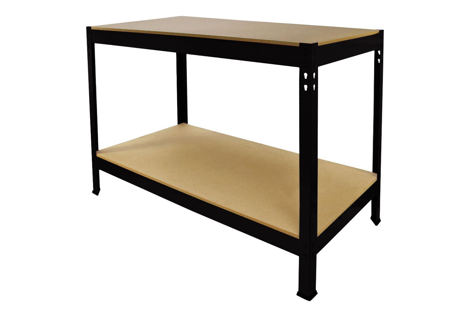 Monstershop 3 X 90cm T-Rax Metal Racking Units  & Workbench | Black-6