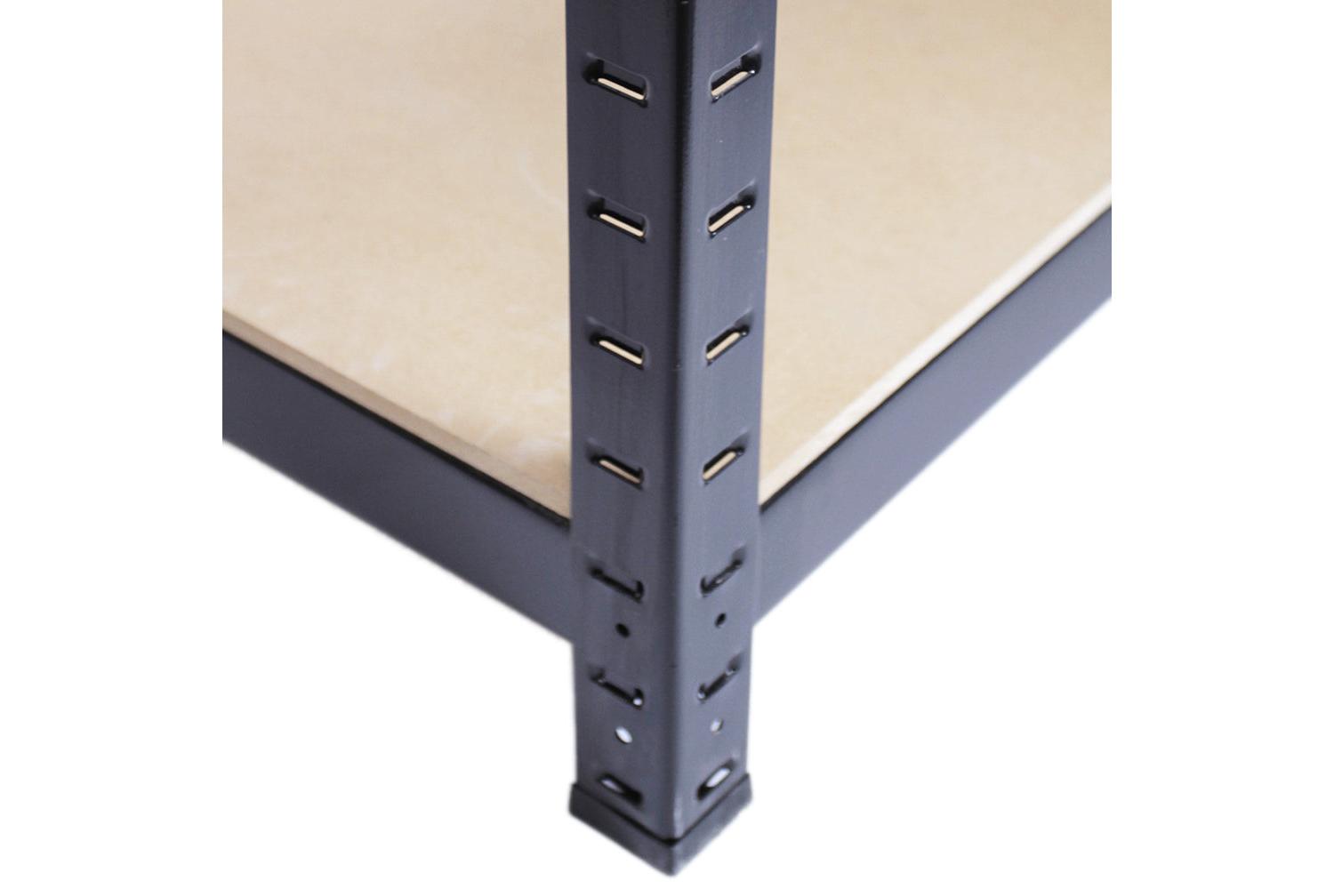 Monstershop 3 X 90cm T-Rax Metal Racking Units  & Workbench | Black-8