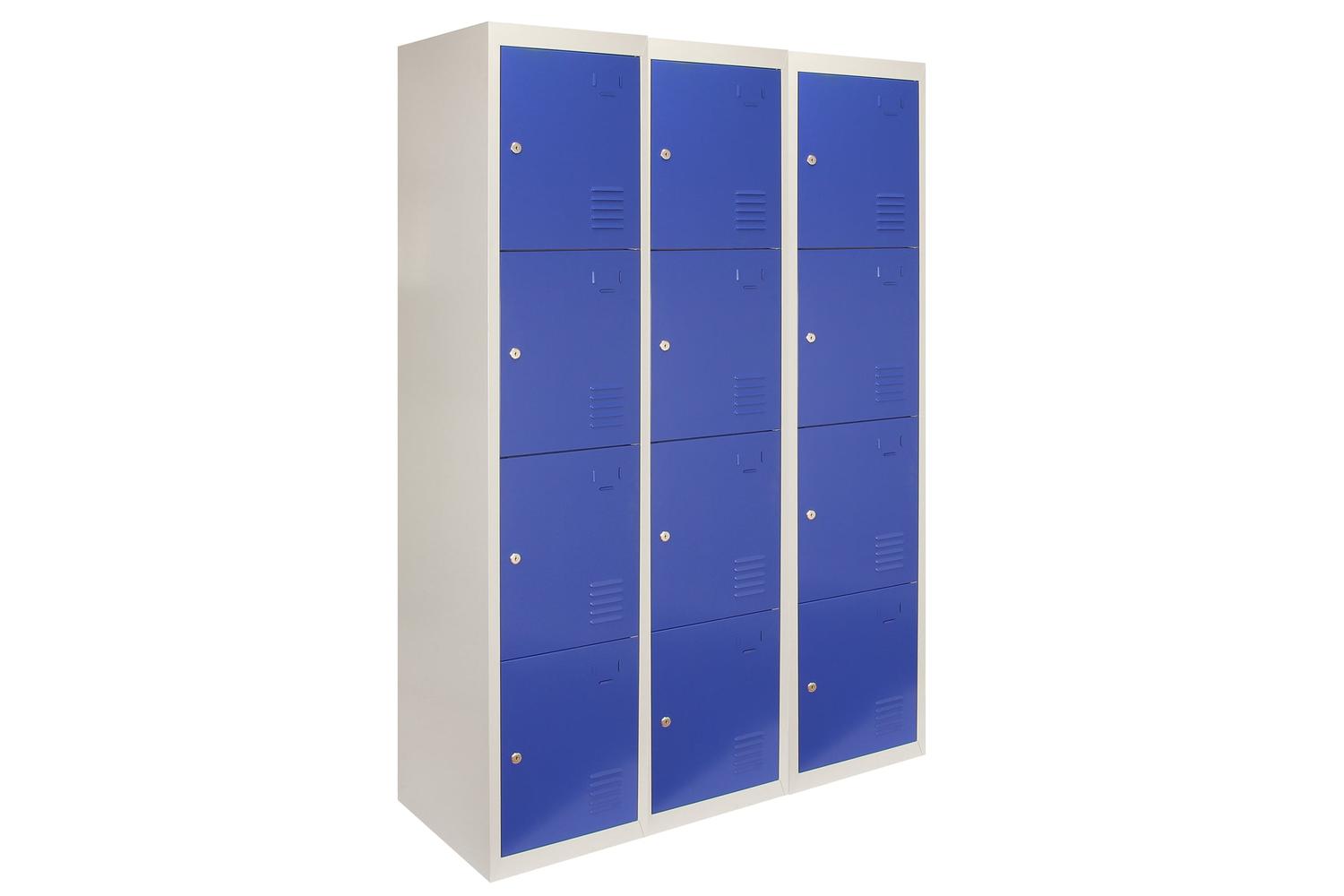 Monstershop 3 x Metal Storage Lockers | Blue-2