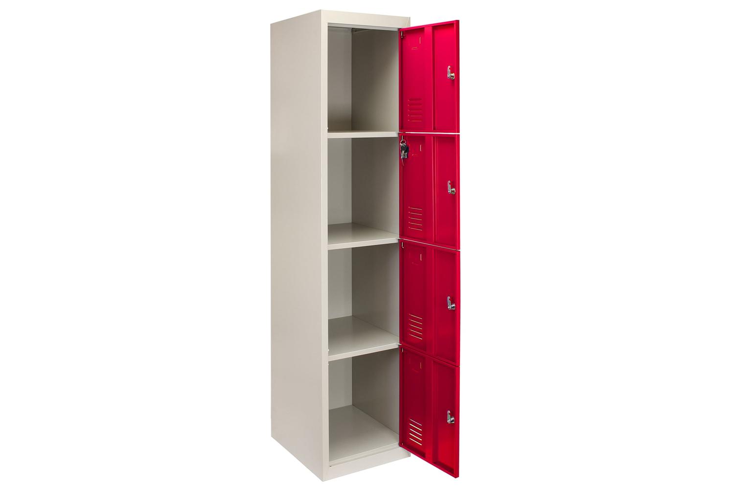 Monstershop 3 x Metal Storage Lockers | Red-7