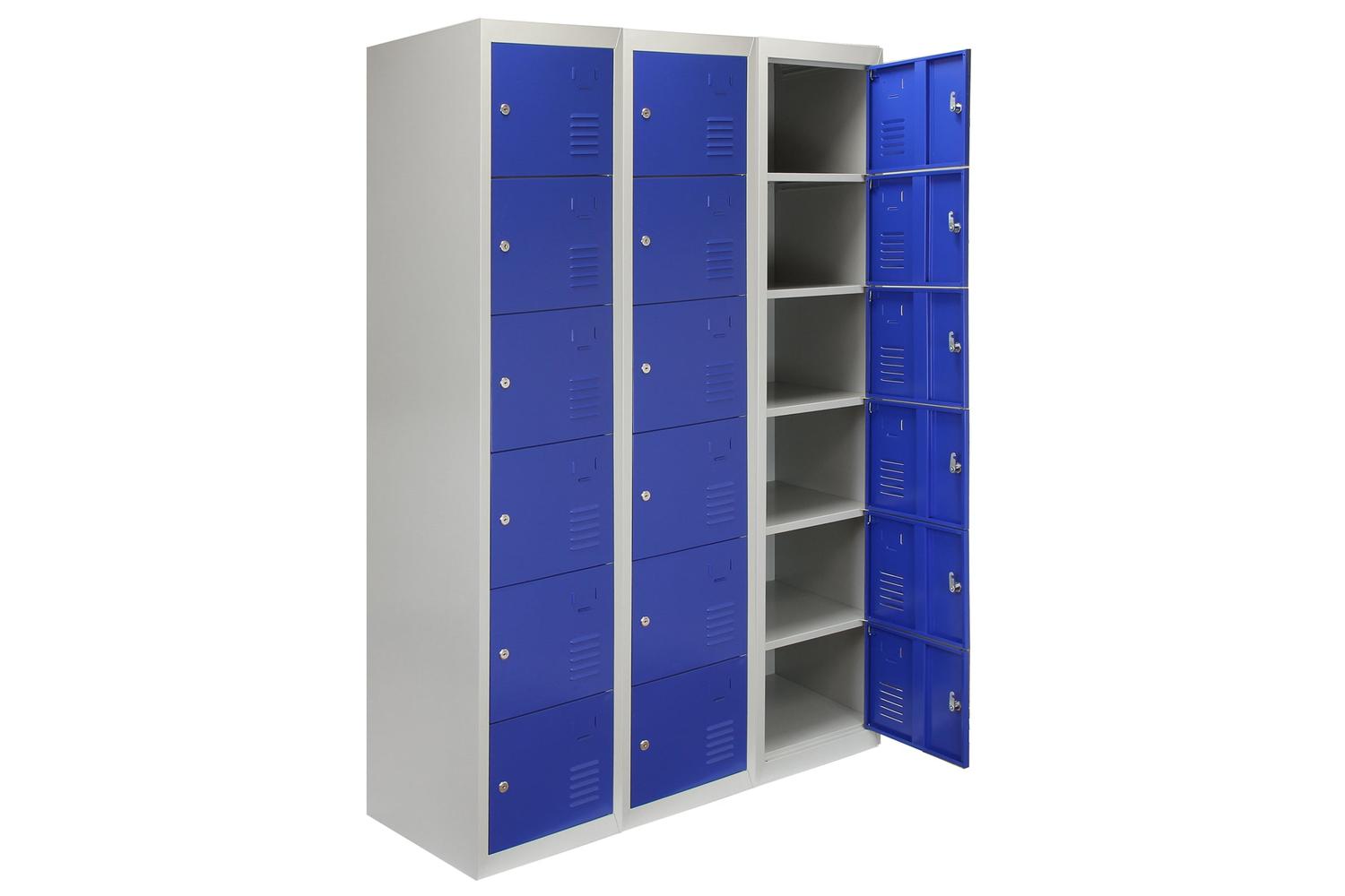Monstershop 3 x Metal Storage Locker | Blue