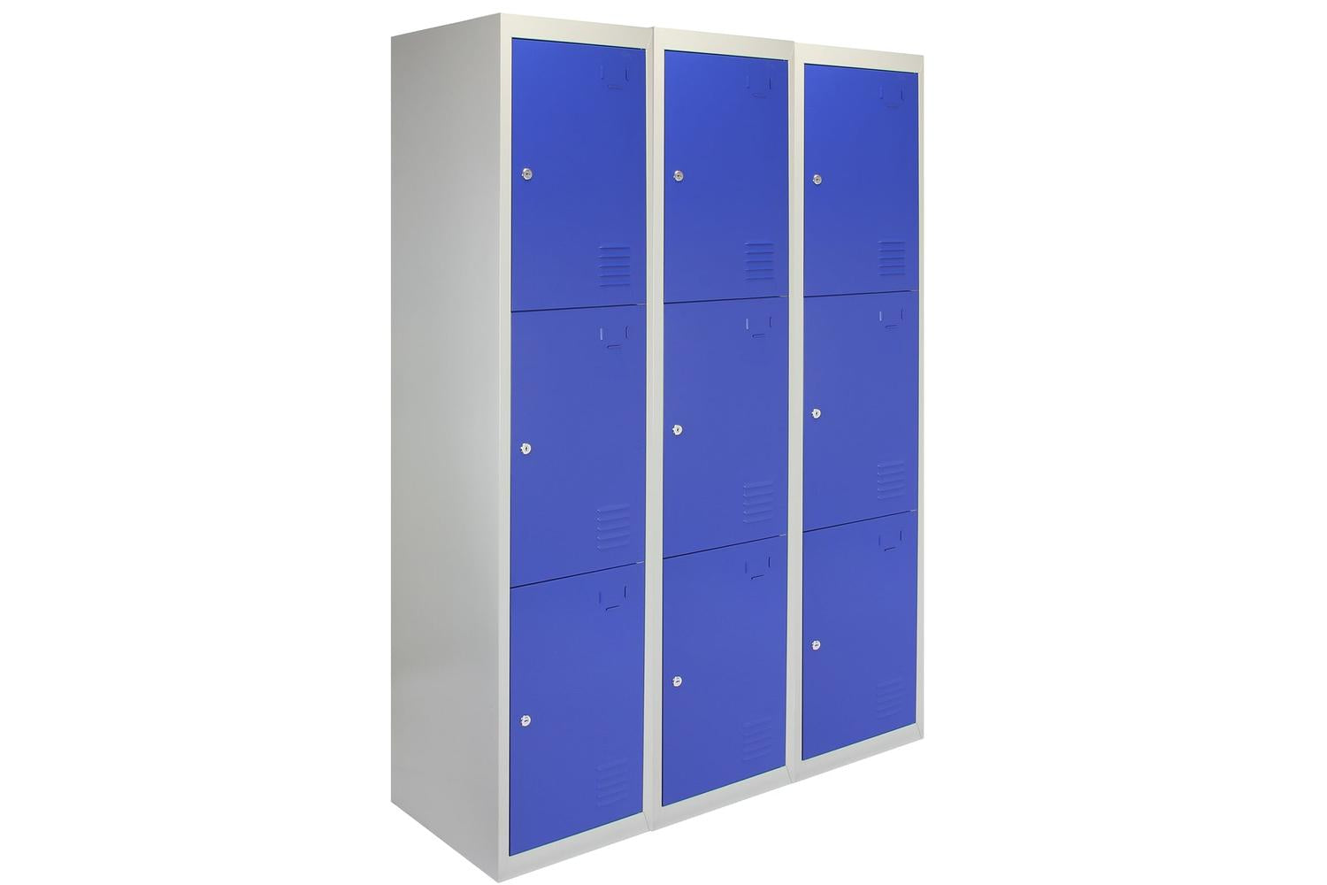 Monstershop 3 x Metal Storage Locker | Blue-2