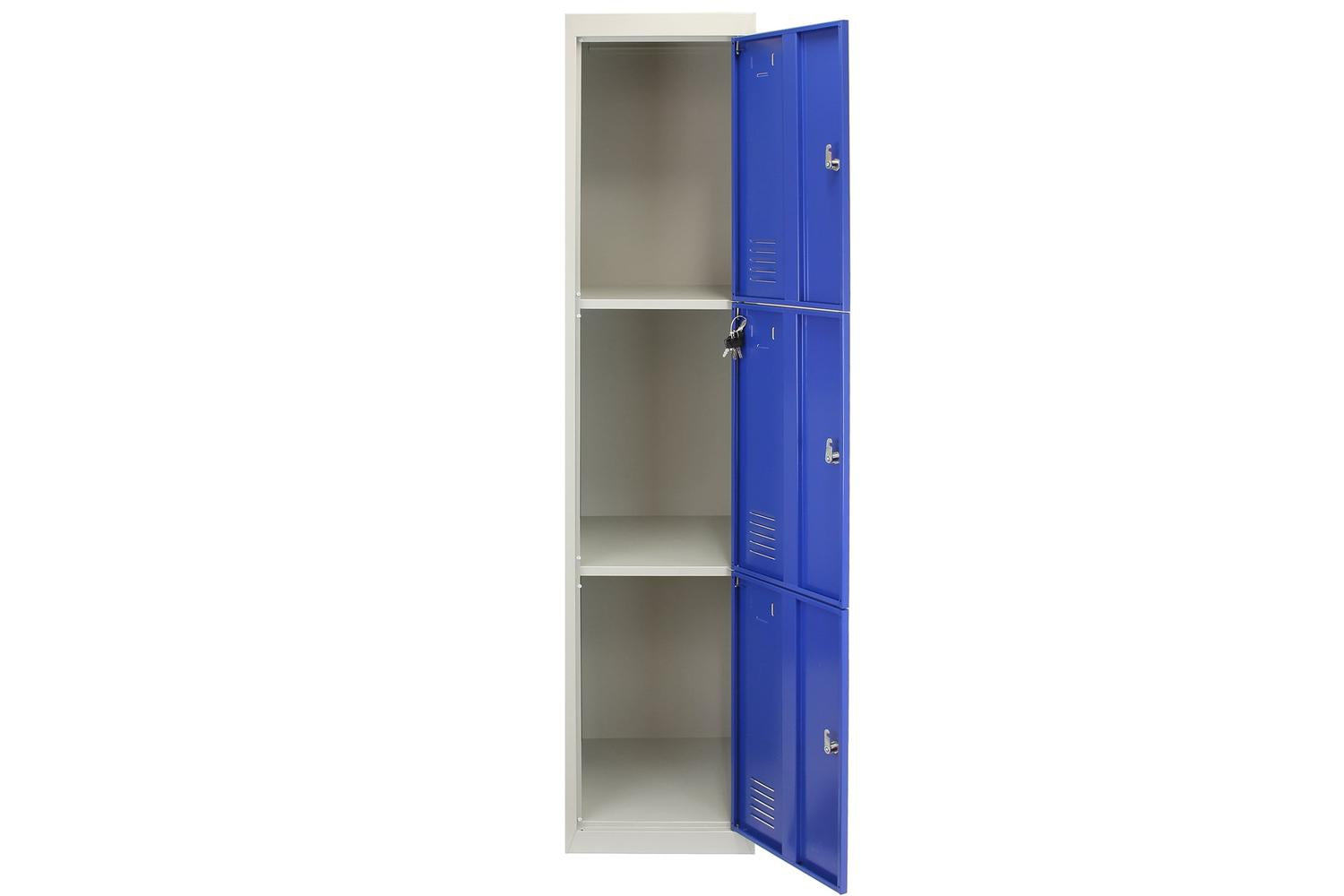 Monstershop 3 x Metal Storage Locker | Blue-6