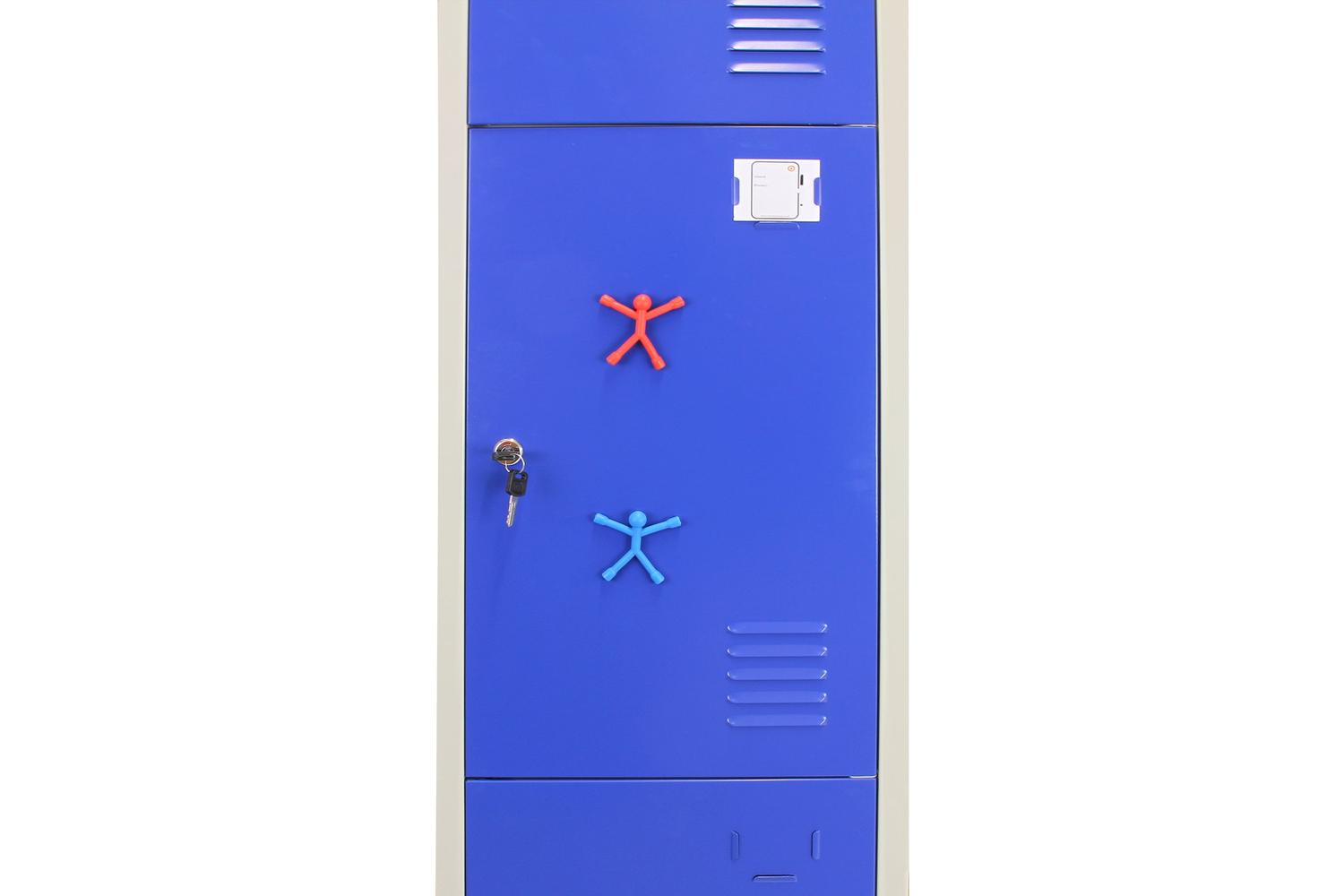 Monstershop 3 x Metal Storage Locker | Blue-8