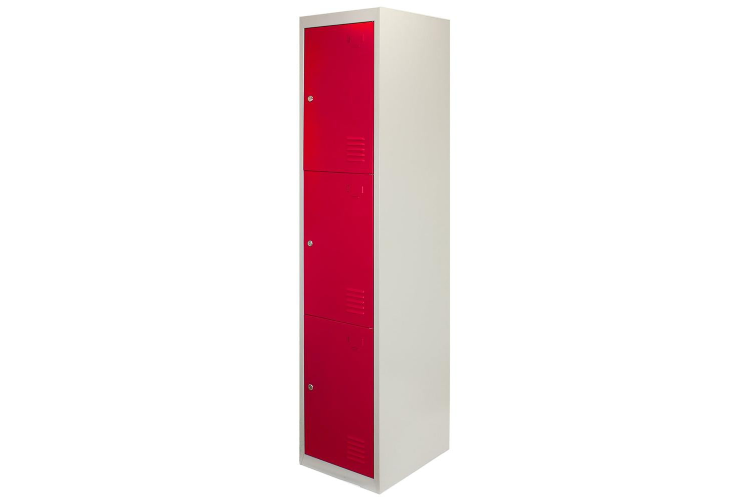 Monstershop 3 x Metal Storage Locker | Red-5